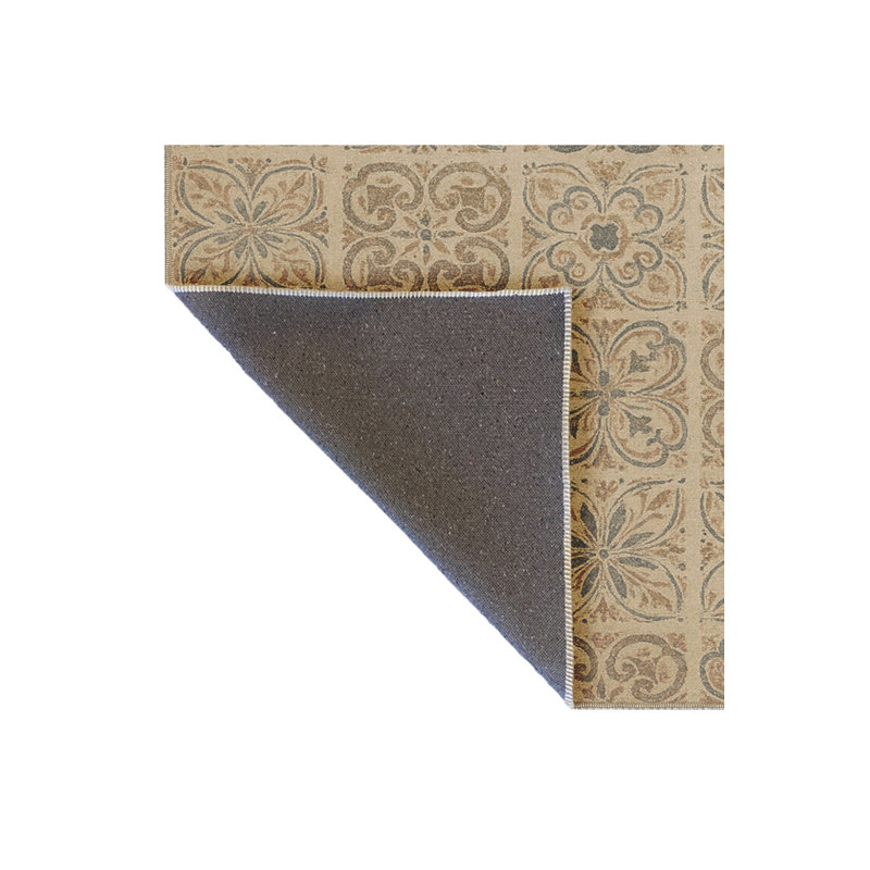 Tapis beige tissé traditionnel Mosso, 6'7" x 9'10"