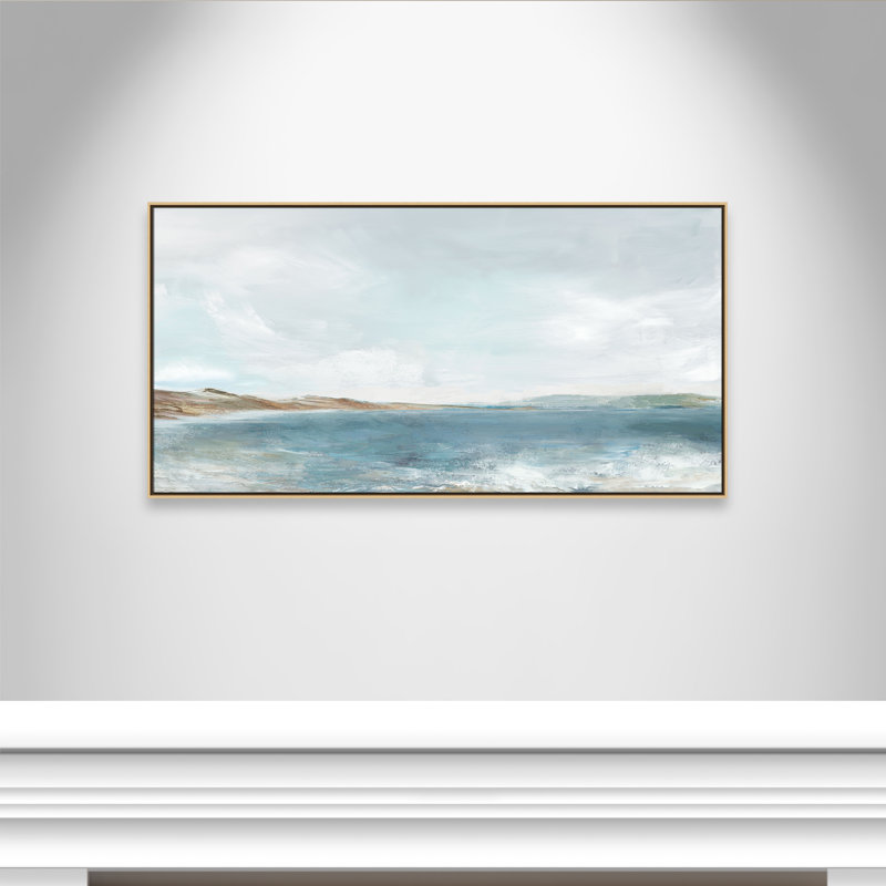 Échos en bleu - version panoramique par PI Studio, H 31,5 po x l 61,5 po, Naturel
