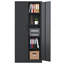Armoire de rangement en métal pour le garage, armoire verrouillable avec portes et 4 tablettes