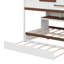 Lit superposé multifonctionnel avec escalier, lit gigogne et tablettes de rangement, DEL-1195608512