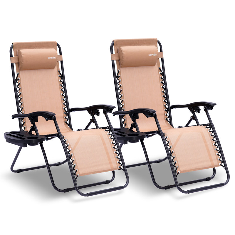 Folding Beach Chair, Cream