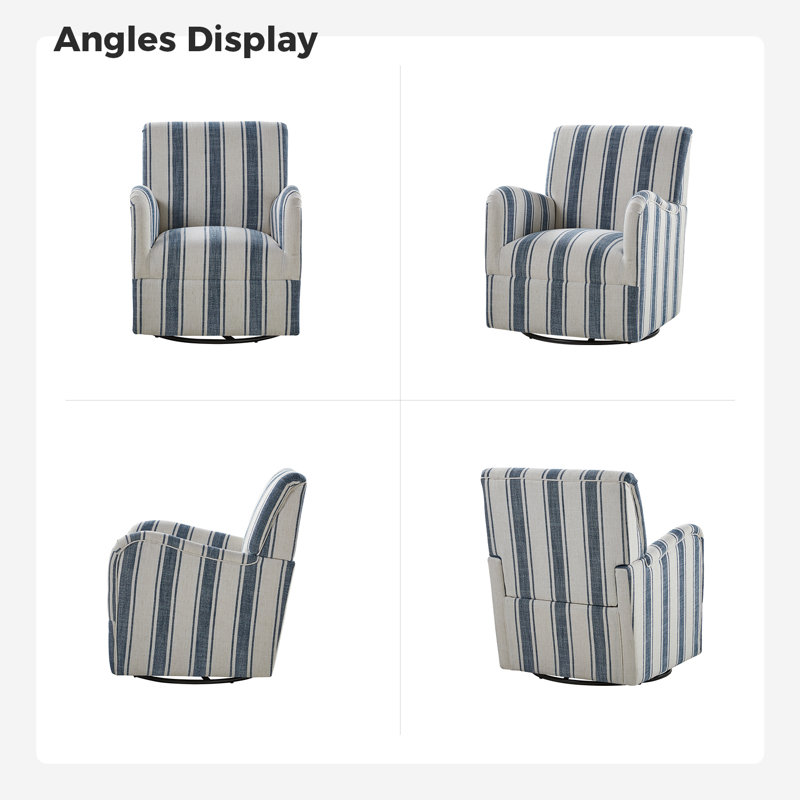 Ensemble de 2 fauteuils pivotants de 28 po Ariana, Marine