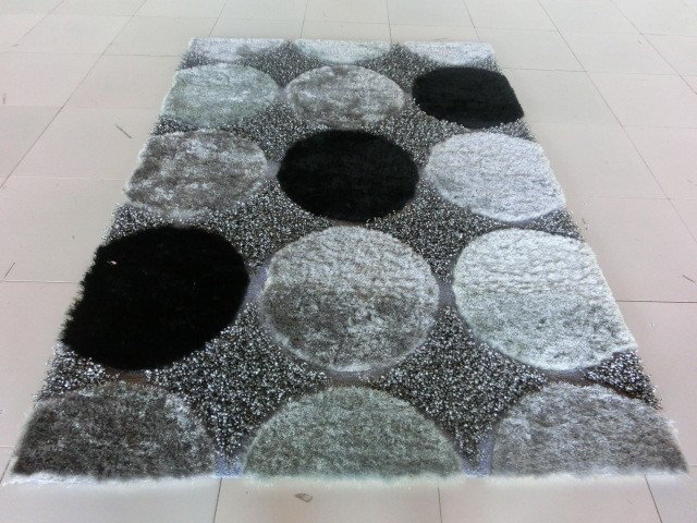 Tapis noir/gris tissé à la machine Aysegul, Rectangle 10 pi x 13 pi