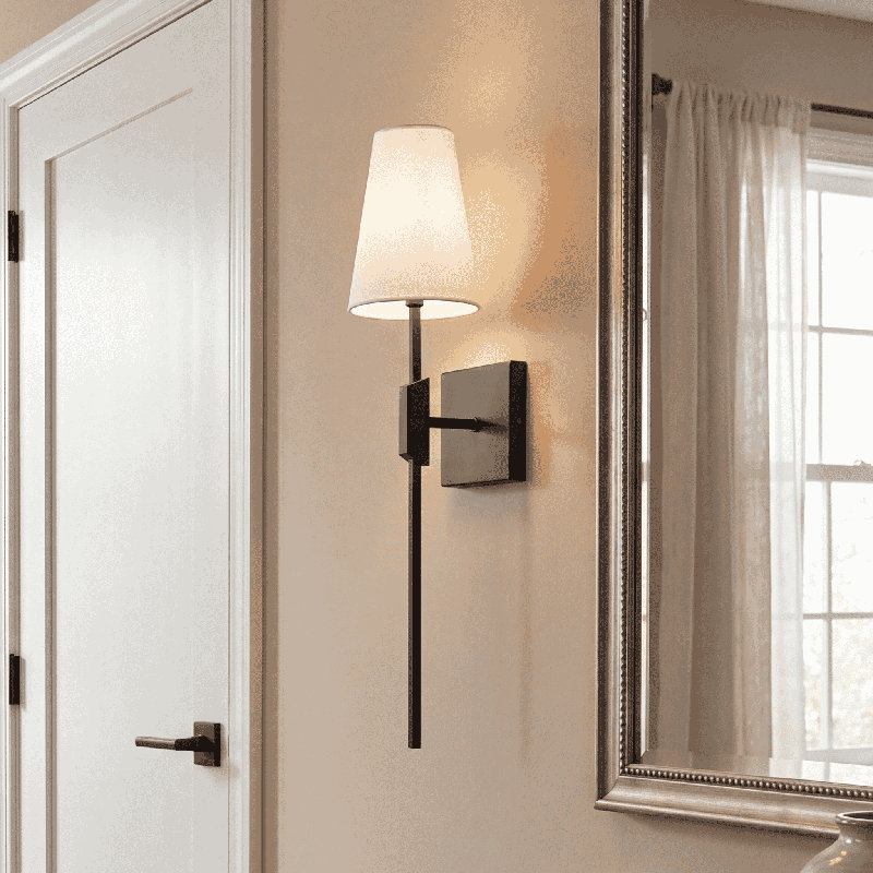 Vonnita 1-Light Wall Sconce in Black, Black
