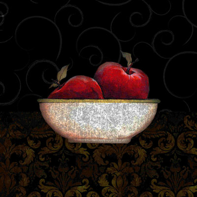 «Swirl Apple Bowl», impression sur toile tendue