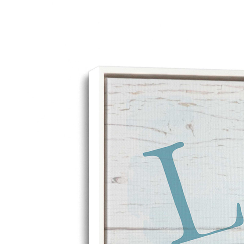 «Life is so Fun at the Lake» par Elizabeth Tyndall, reproduction d'art, L 12 po x H 18 po, Framed Canvas, Blanc