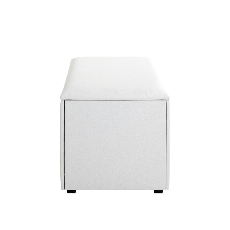 Krystof 65cm W Rectangle Footstool with Storage, White