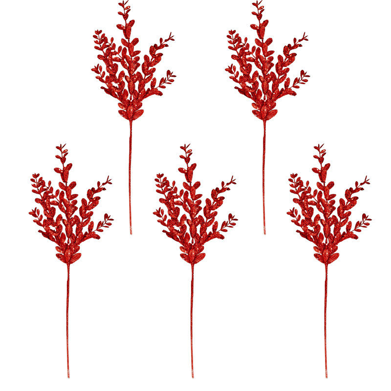 Jet de feuilles paillettes, Rouge