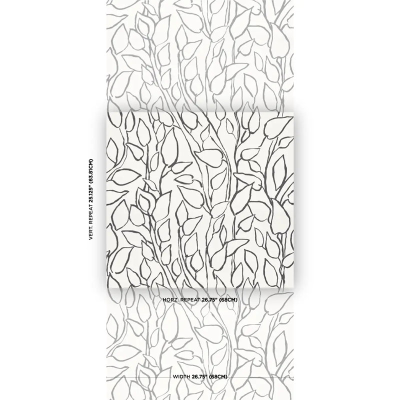 Solandra Vine Wallpaper, Black