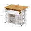 Table de bricolage de 107 cm avec rangement, plateau extensible et pliable de 47,2 cm à 72,4 cm, 2 tiroirs, placard, 6 étagères ouvertes et roulettes