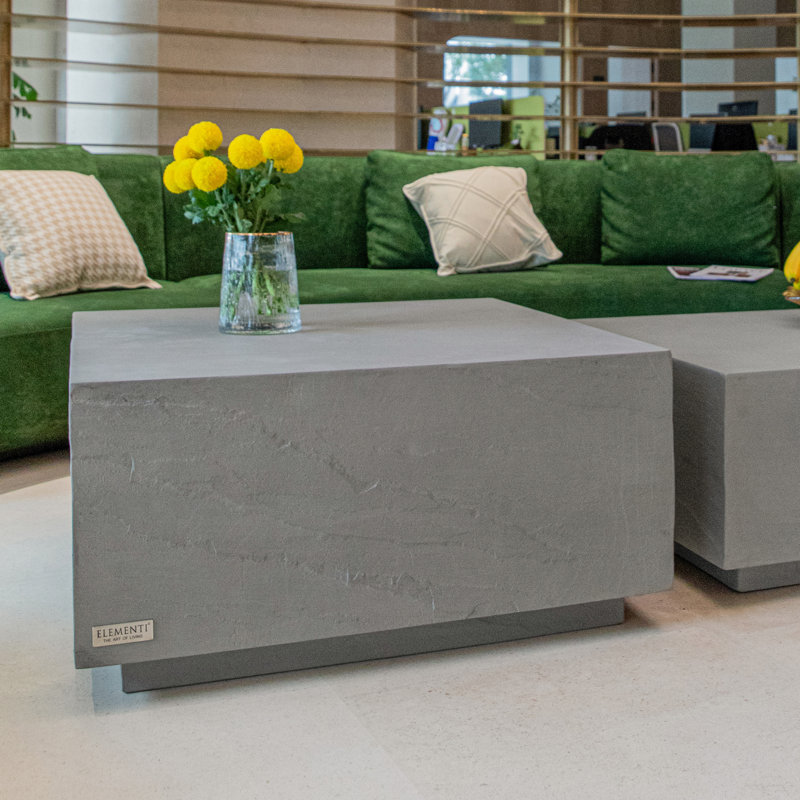Colorado GRC Coffee Table, Space Grey, 40.6cm H x 86cm W x 86cm D