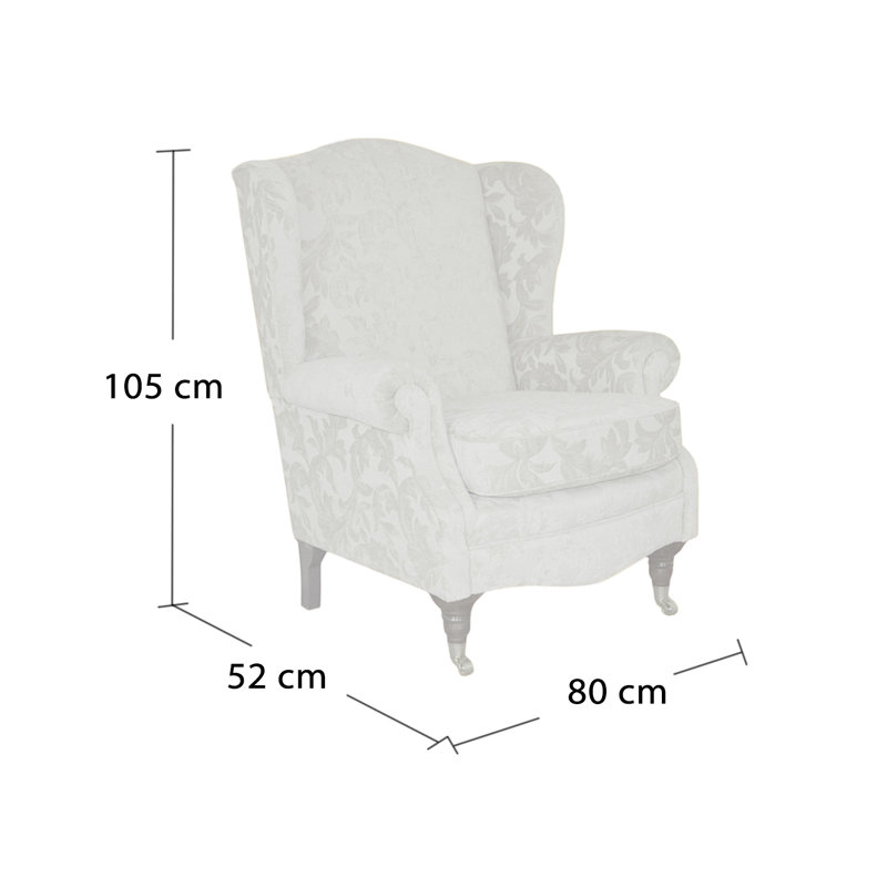 Josephson Upholstered Wingback Chair, Zaffiro Gala