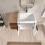 Meuble-lavabo mural simple 36 po avec lavabo en céramique blanche 36 po