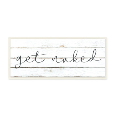 «Minimal White Planked Look Get N nu Script» par Daphne Polselli, reproduction d'art textuel