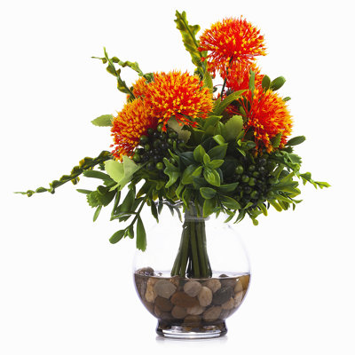 Plante artificielle à fleurs 11 po en pot