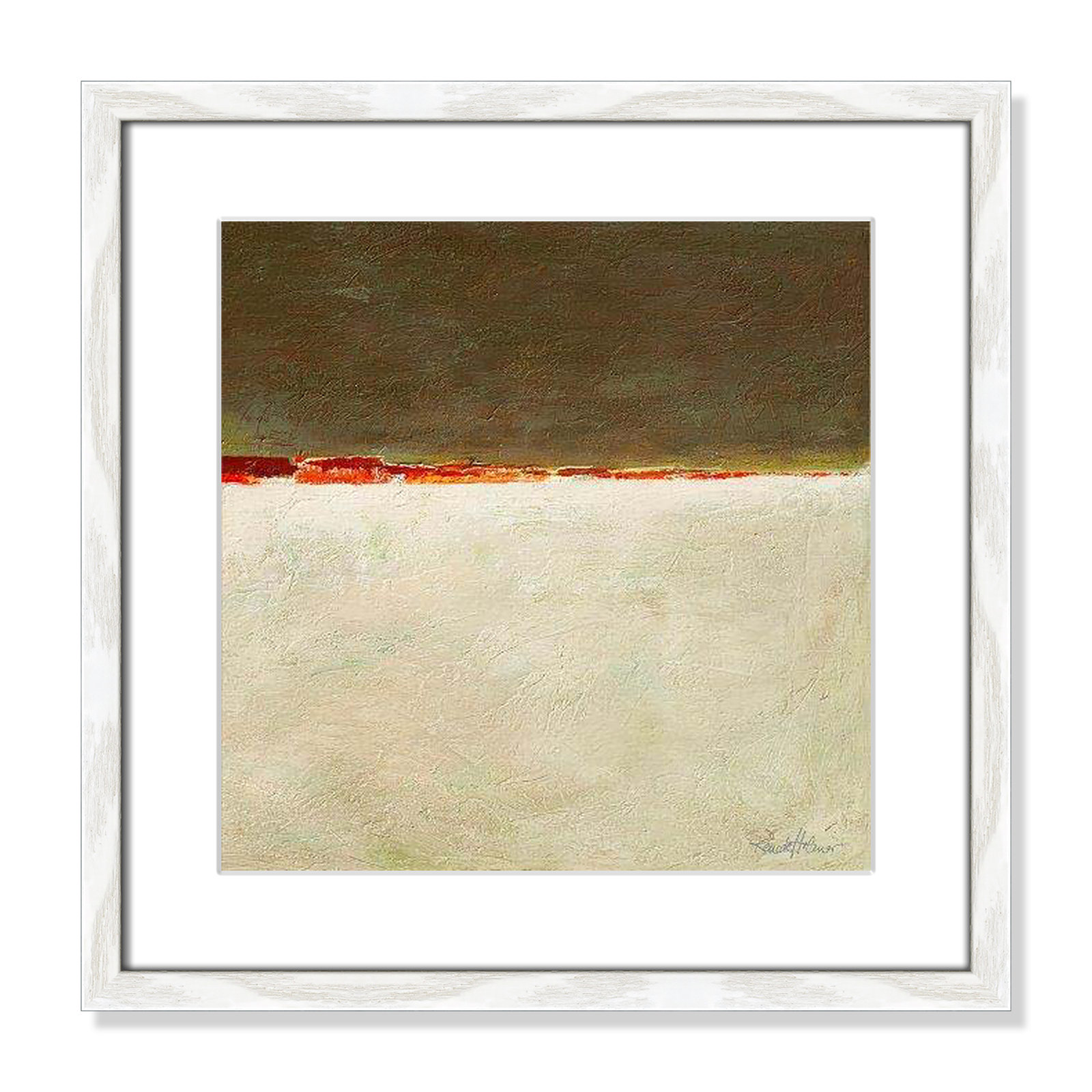 Rosalind I Print, 17" H x 17" W x 0.75" D, White Framed