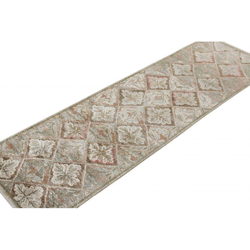 European Hand Woven Silk Area Rug, Runner 3' x 10'3"