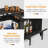 36” X 48” L-Shaped Home Bar Unit With Footrest – Modern Corner Liquor Cabinet With 2-Tier Shelves & Glass Racks(Not Including Stools)