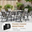 Fauteuil de salle à manger empilable pour patio (ensemble de 4)-607886407-607886409