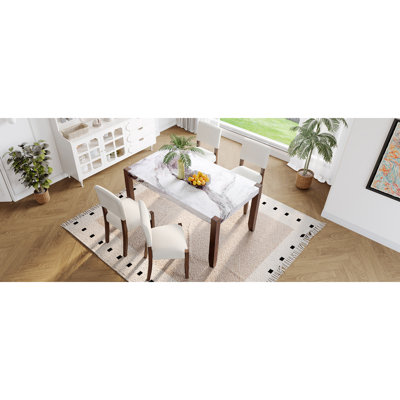 Space-saving Dining Table Sets, Rubber Wood, Modern Style For Home by Latitude Run