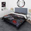 Ensemble de housse de couette noir et orange Aquace Geode III - Stone Geode-101241664