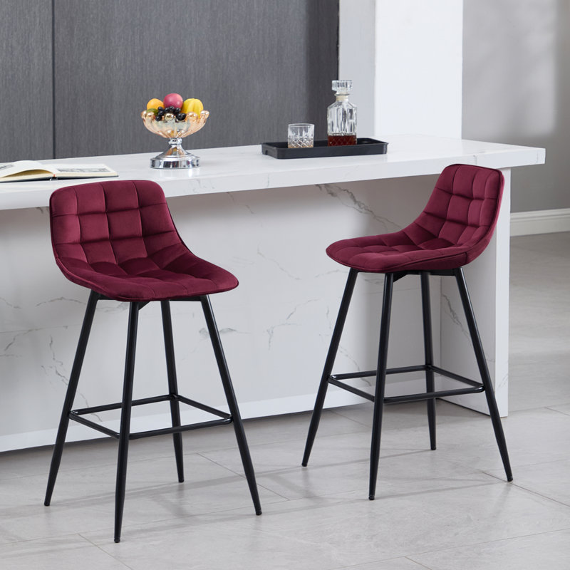 Heyman Upholstered Counter Stool, Bordeaux, 2