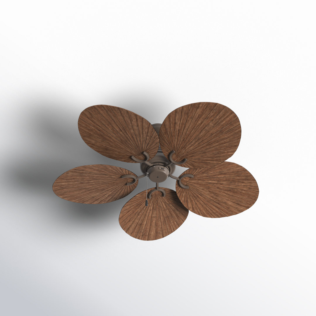 Overlock 52" Indoor/Outdoor 5-Blade Ceiling Fan with Pull Chain and Palm-Shaped Composite Fan Blades Bay Isle Home™ Fan Body