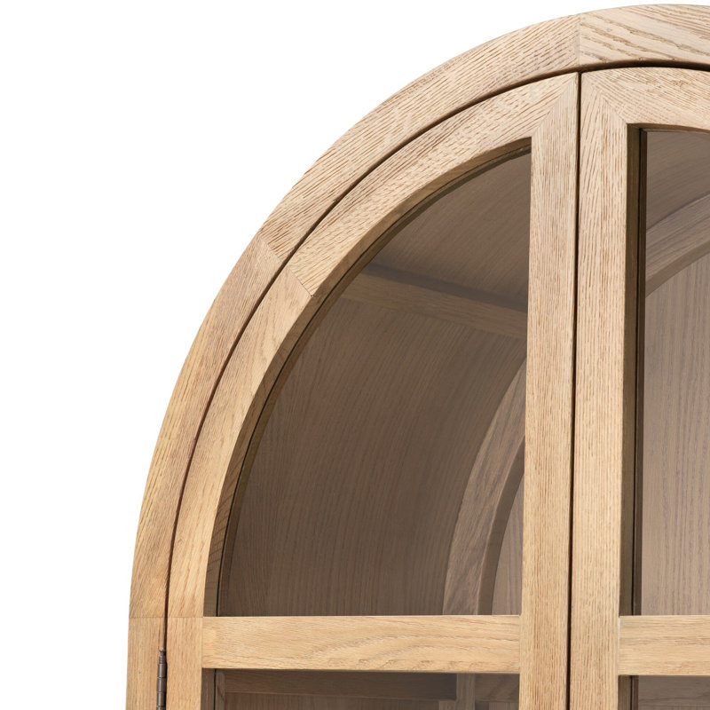 HEPBURN Display Cabinet, Drifted Smoked Oak Veneer