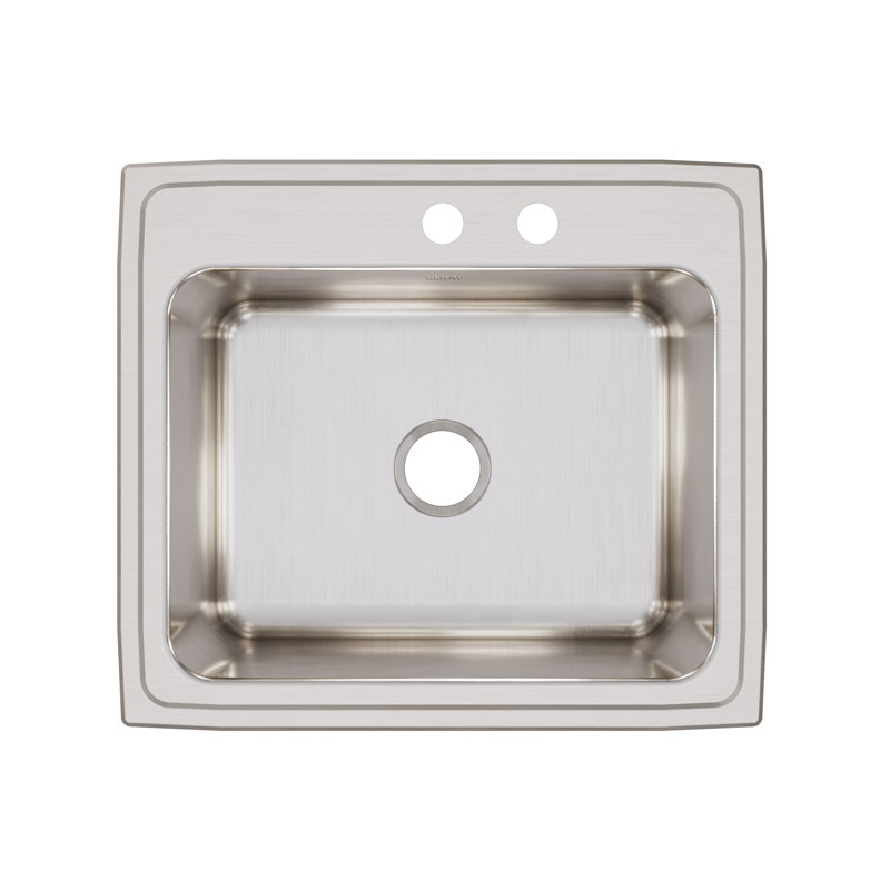 Classic Stainless Steel 25" x 22" x 12-1/8" Undermount Sink, Trou MR2