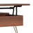 Hunter 32"W Solid Mango Wood Industrial Square Lift Top Coffee Table with Dual Lift Tops, Hidden Storage and Gold Hairpin Legs-1607252084
