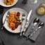 Luxury 20-Piece 18/10 Stainless Steel Flatware Set With Diamond-Cut Pattern, Mirror Polished And Dishwasher Safe