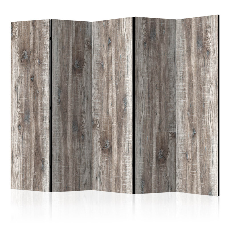 Greenley 225cm W x 172cm H 5 - Panel Solid Wood Folding Room Divider
