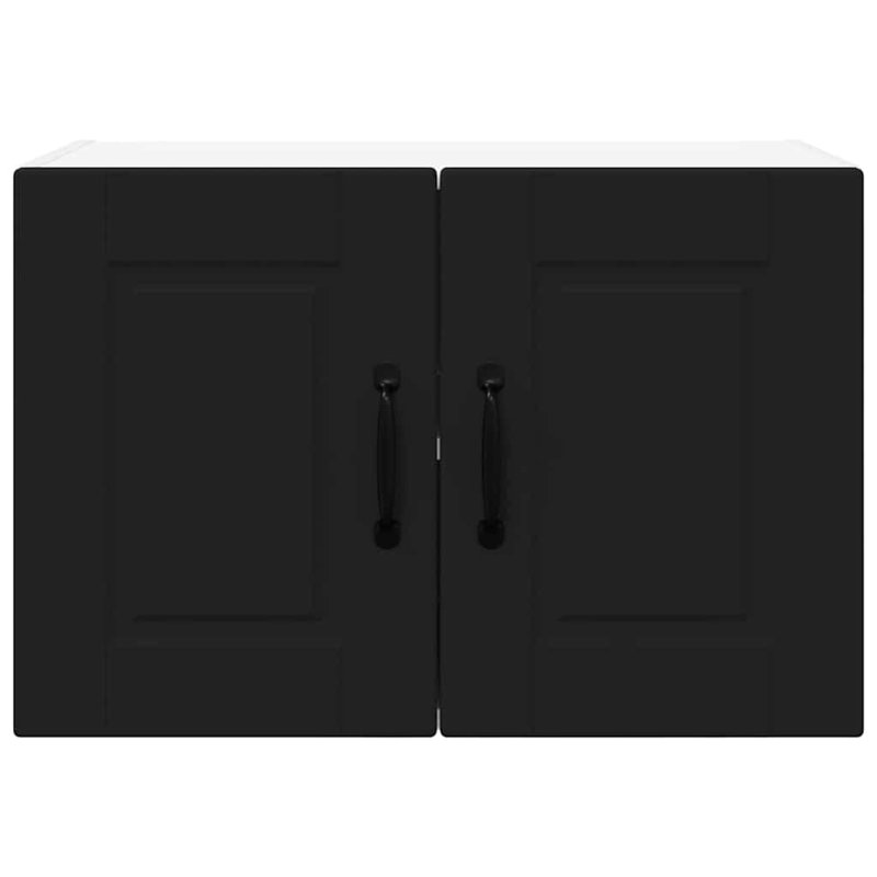 Vidaxl Kitchen Wall Cabinet With Door High Gloss White 60 X 31 X 40 Cm, Black
