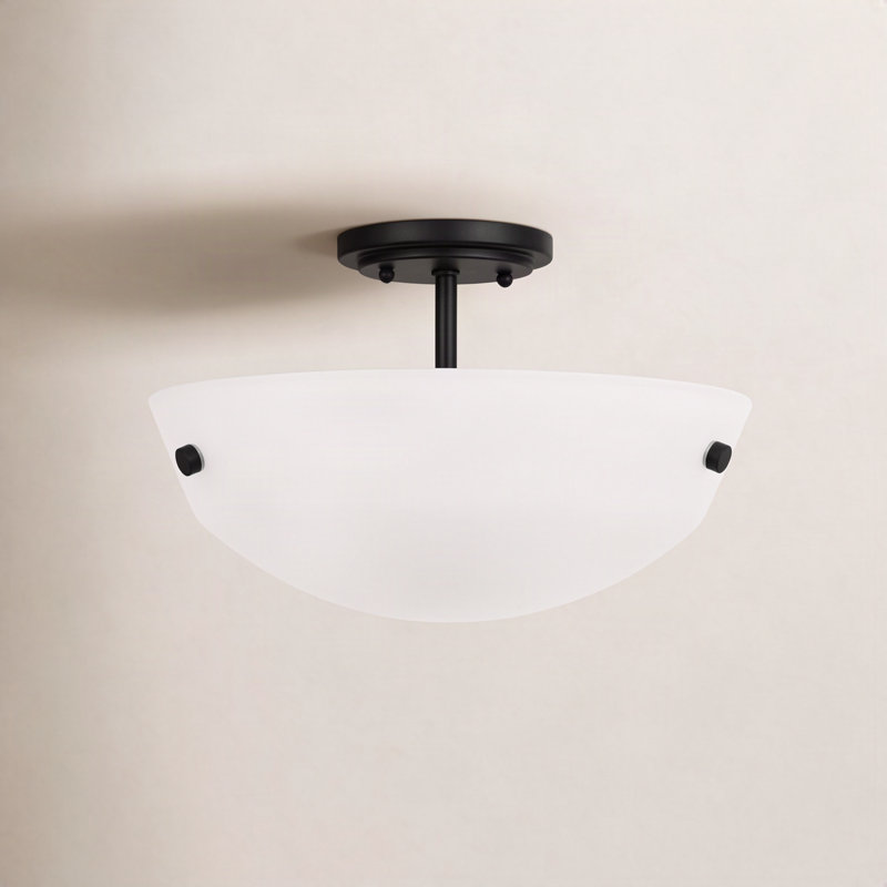 Elloise Glass Semi Flush Mount, Yes