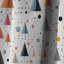 Motif de petits triangles en rose clair - Rideau occultant géométrique abstrait - 1 panneau-107545733