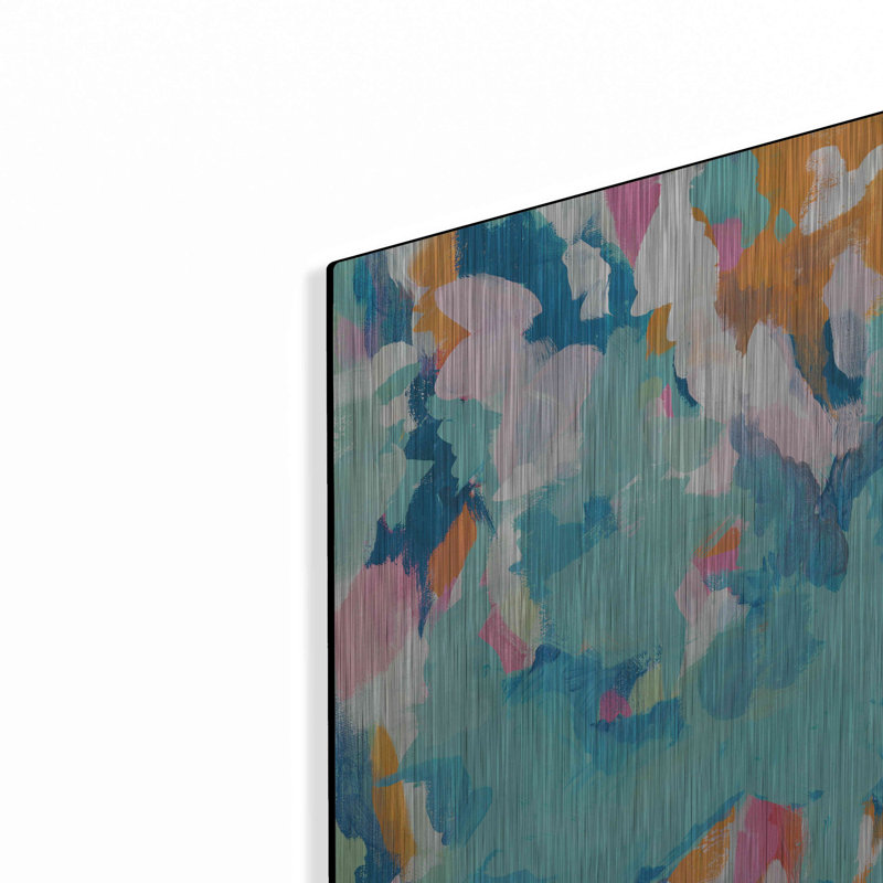 «Abstract Aqua» par Jessica Mingo, H 36 po x l 24 po