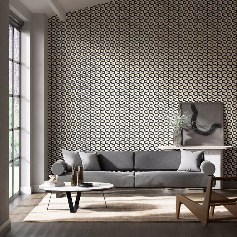Perception 10.05m x 68.6cm Wallpaper Roll, Black Earth/Gilver/New Beginnings