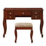 Daryel Vanity Set Featuring Stool and Flip-Up Mirror