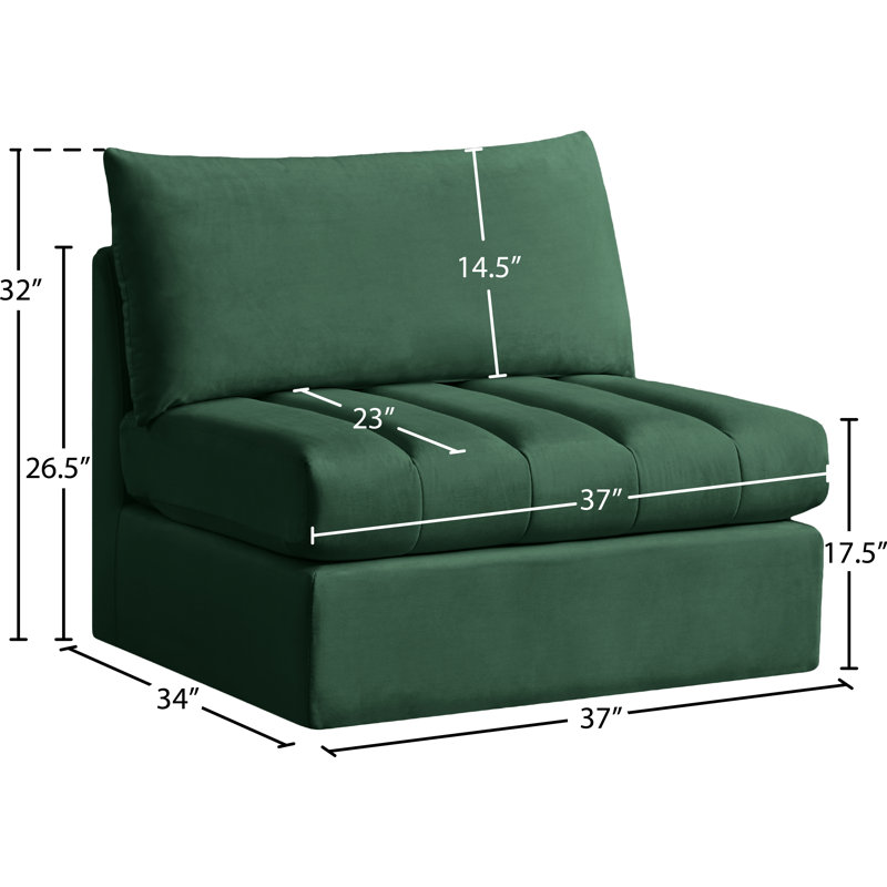 Jacob Velvet Slipper Chair, Green Velvet