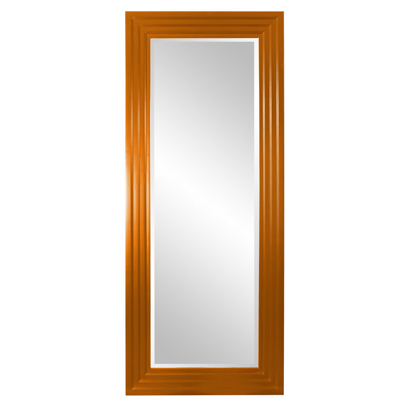 Amy Modern & Contemporary Beveled Full Length Mirror, 82" x 34", Orange