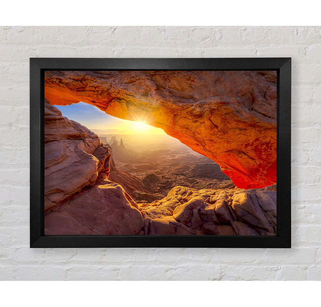 Sun Burst Through The Red Rock Canyon - Einzelne Bilderrahmen Kunstdrucke