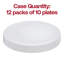 Blanc avec assiettes à salade jetables rondes en plastique organique (7,5 po)