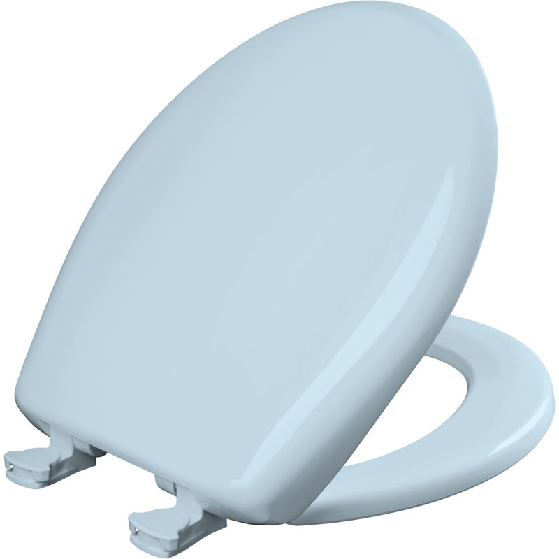 Siège de toilette rond en plastique, Bleu de Dresde