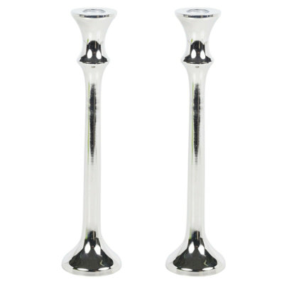 2 Piece Metal Tabletop Candlestick Set