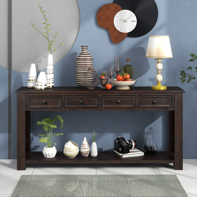 Console / canapé avec tiroirs de rangement et tablette inférieure pour le vestibule