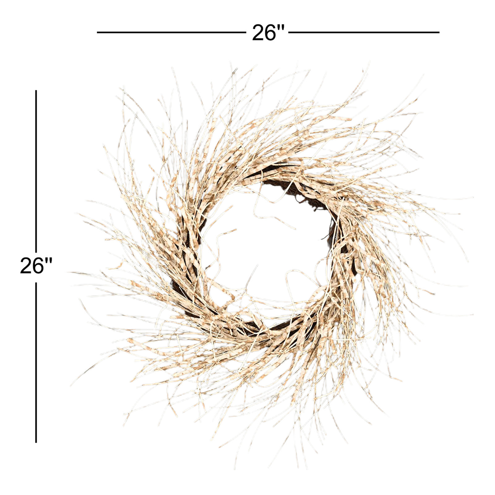 26" Handcrafted Birch and Grapevine Everyday Wreath