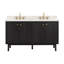 Adele 60" Free Standing Double Bathroom Vanity with Quartz Top-2058504002-2058504003