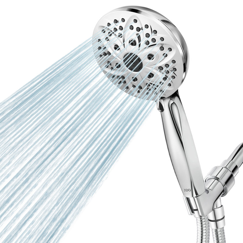 Chrome Handheld Shower Head with 6 Settings and Filter