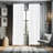 Geometric Semi-Sheer Rod Pocket Curtain Panels-1733974147