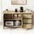Wave-Pattern Large Storage Sideboard With Drawers&Hooks-1830093436